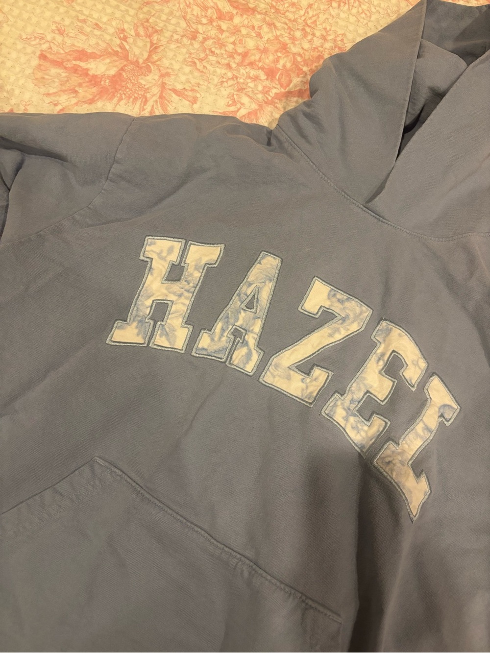 Hazel Boutique Lettered Hoodie Blue